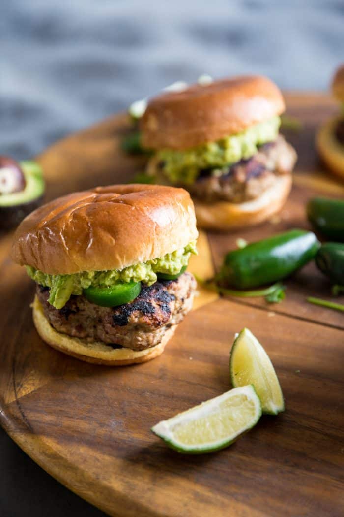 Taco Turkey Burgers with Guacamole - Lemons for Lulu