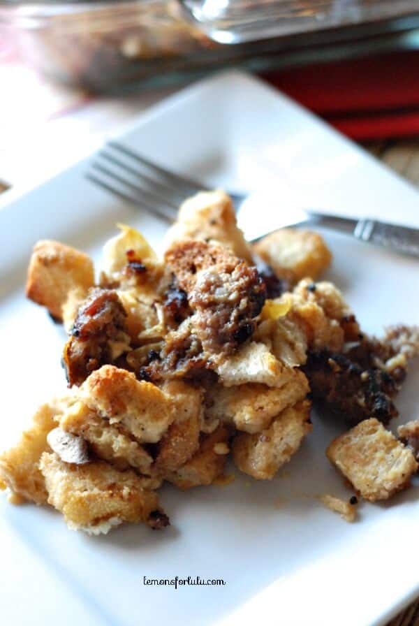 homemade stuffing with sausage