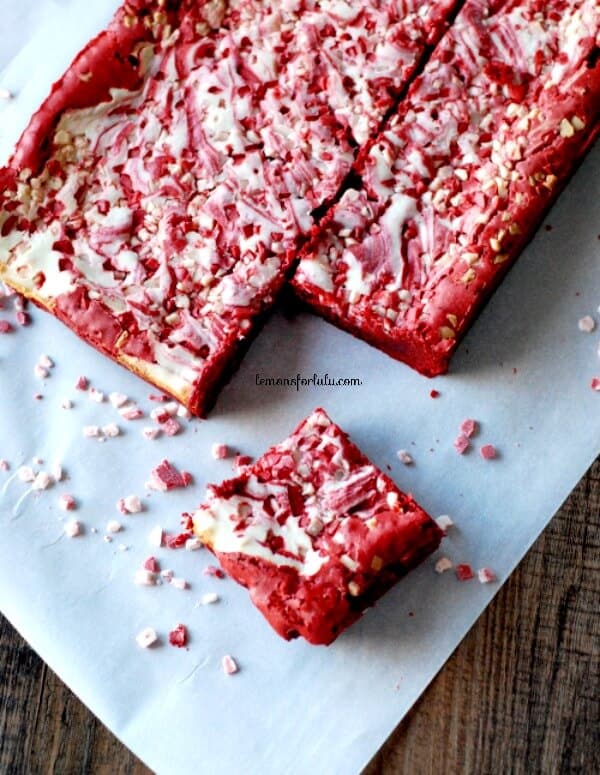 red velvet peppermint brownies