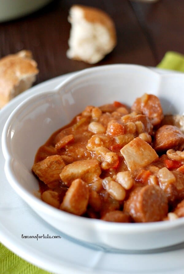 Cajun Chicken and Sausage Cassoulet - LemonsforLulu.com