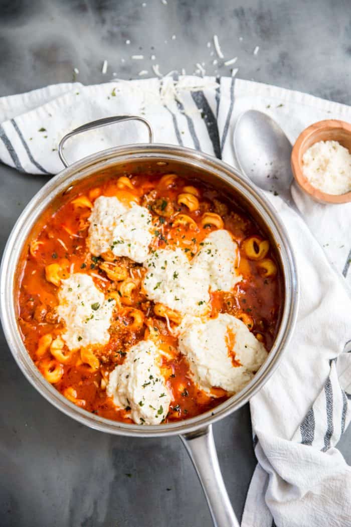 30 Minute Tortellini Skillet Lasagna Lemonsforlulu Com