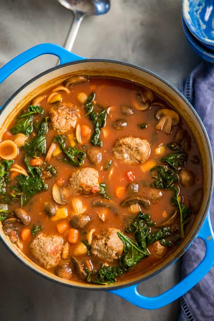 Easy Vegetable Soup Recipe with Meatballs - LemonsforLulu.com