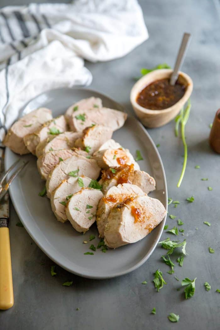 Oven Roasted Pork Tenderloin with Balsamic Fig Sauce - Lemons for Lulu