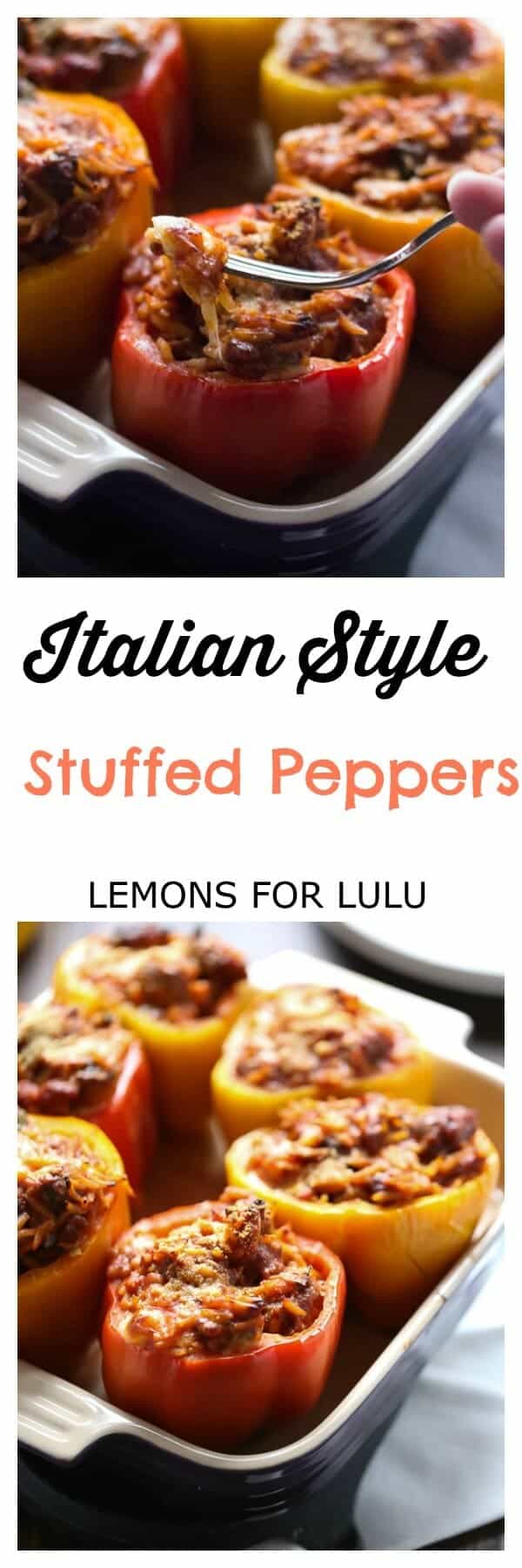Italian Style Stuffed Peppers - LemonsforLulu.com
