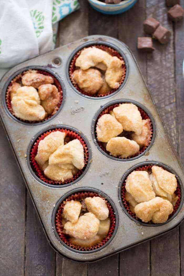 Easy Caramel Apple Monkey Bread Muffin Recipe - Lemons for Lulu