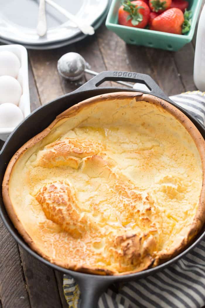 Eggnog Dutch Baby Pancake - LemonsforLulu.com