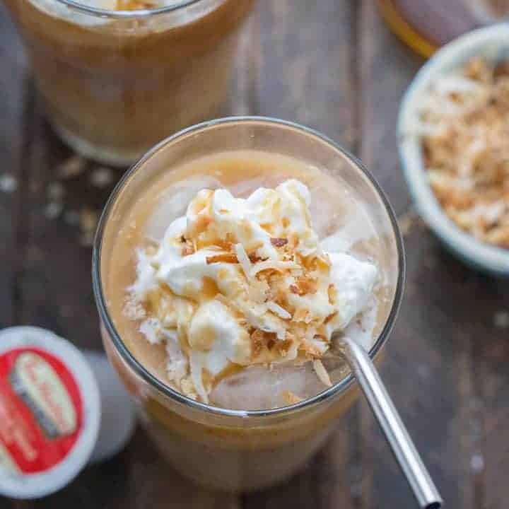 Coconut Caramel Iced Macchiato