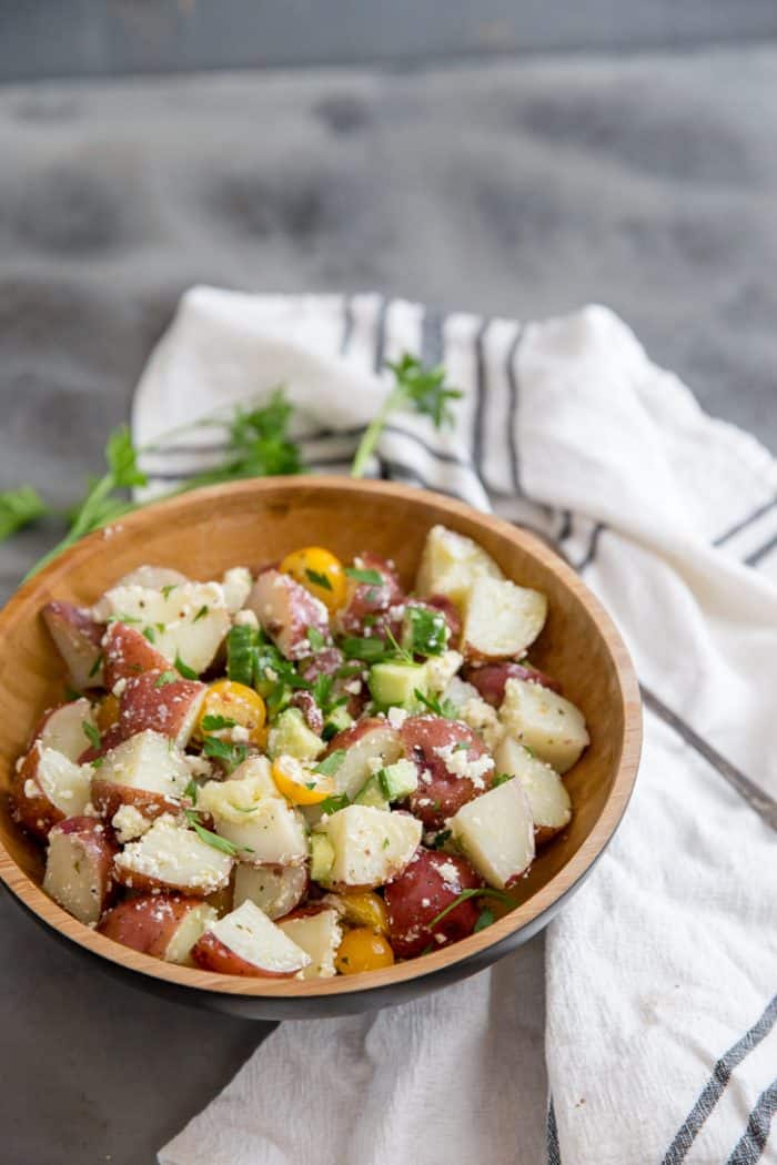 Greek Style Red Potato Salad Recipe- Lemons for Lulu