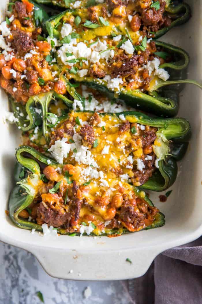 Taco Stuffed Poblano Peppers | LemonsforLulu.com