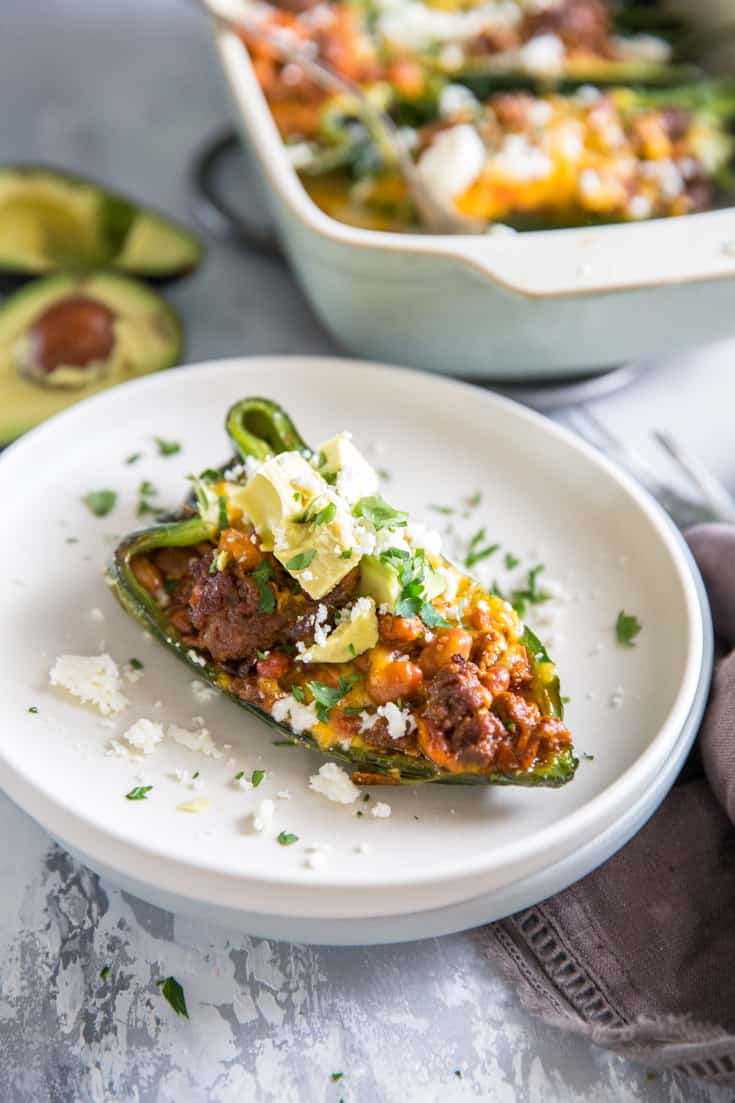 Taco Stuffed Poblano Peppers | LemonsforLulu.com