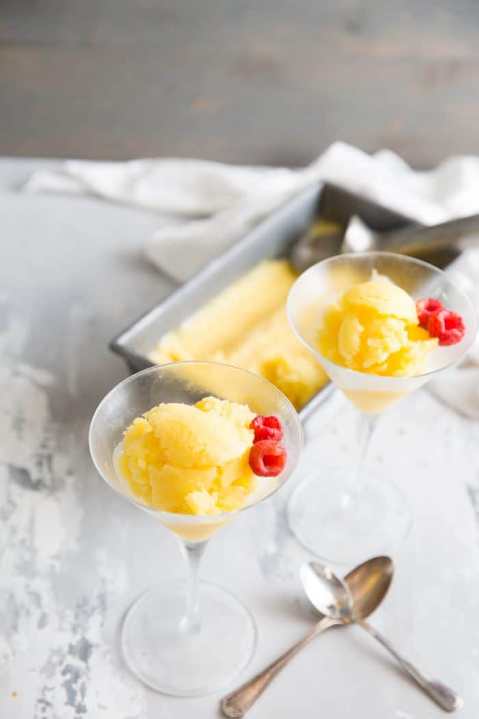 Mango Rum Punch Sorbet | LemonsforLulu.com