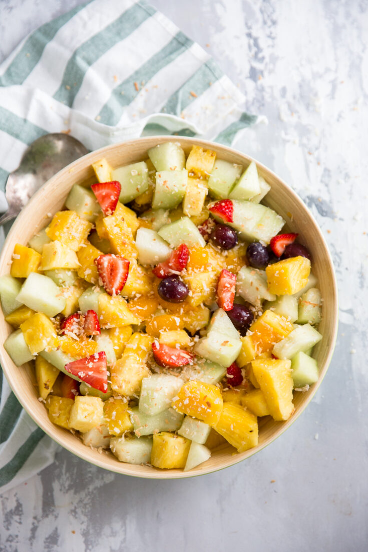Pina Colada Fruit Salad Recipe | LemonsforLulu.com