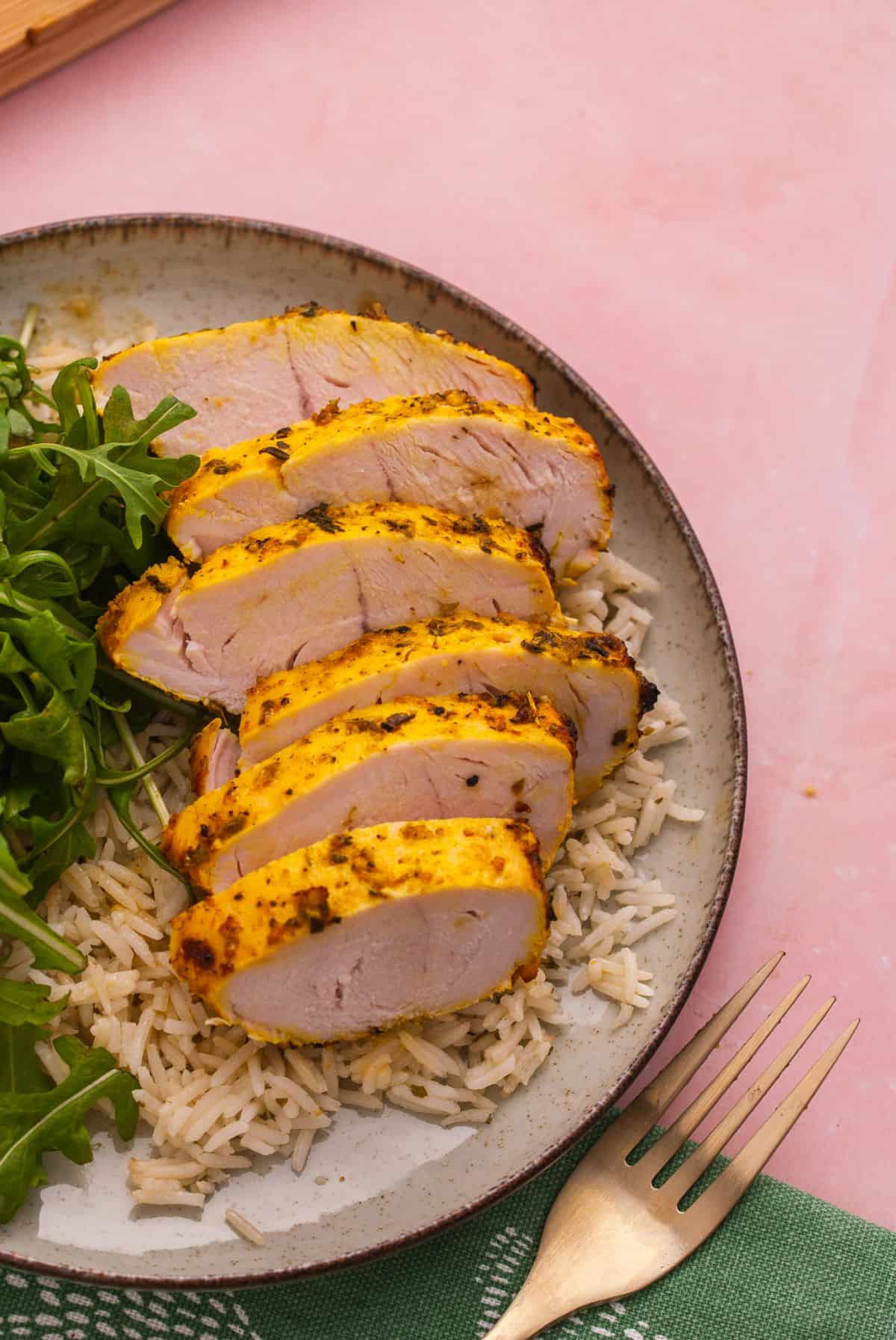 This air fryer turkey tenderloin recipe uses a combination of lean turkey tenderloin, simple ingredients, and an air fryer.